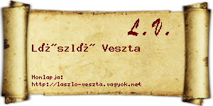 László Veszta névjegykártya