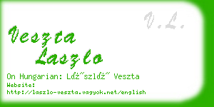 veszta laszlo business card